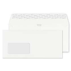 Blake Creative Colour Ice White Window Superseal Wallet 114x229mm 120Gm2 Pack 500 Code 250W 3P