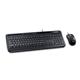 Microsoft Wired Desktop 600 keyboard Mouse included USB QWERTY UK English Black