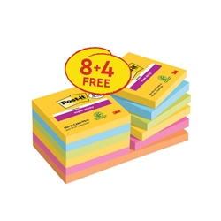 Post-it Super Sticky Notes Carnival 76x76 90 Pack 8 x4 FOC 7100259227