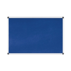 Bi-Office Aluminium Trim Felt Notice Board 1800x1200mm Blue FA27FA2743170