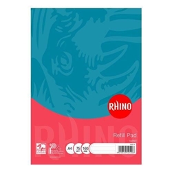 Rhino Refill Pad 8mm Ruled Headbound A4 80 Leaves Pack of 6 HAF 3P