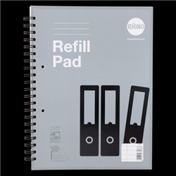 Rhino Varsity Spiral Bound Perforated Pad 8mm Ruled Margin A4 150 Leaves Pack of 5 V4S15 3P