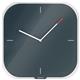 Leitz Cosy Silent Glass Wall Clock Velvet Grey 90170089
