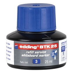 edding BTK 25 Bottled Refill Ink for Whiteboard Markers 25ml Blue - 4-BTK25003