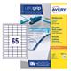 Avery Multipurpose Label 38x21.2mm 65 Per A4 Sheet White (Pack 2600 Labels) 3666-40