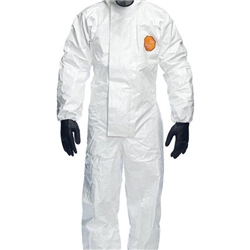Dupont Tyche 4000S CHZ5 Hooded Coverall White XL TY4000BSXL