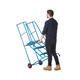 Climb-It Loading Step 3 Tread Open Back Powder Coated Blue SLS03P
