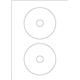 ValueX CD Label 117mm Diameter 2 Per A4 Sheet White (Pack 100 Labels) - 15194SM