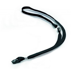 Durable Textile Lanyard with Plastic Clip & Safety Release 10 x 440mm Black (Pack 10) - 811901