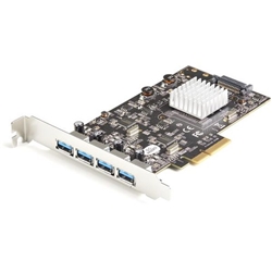 StarTech.com 4-Port USB PCIe Card - 10Gbps USB 3.1 3.2 Gen 2 Type-A PCI Express Expansion Card with 2 Controllers