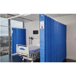 Standard 4.5M x 2M C-Fit Fantex Curtain - Medical Blue