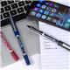 uni-ball Eye Micro UB-150 Liquid Ink Rollerball Pen 0.5mm Tip 0.3mm Line Plastic Free Packaging Black (Pack 5) - 238212077