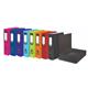 Pukka Brights Box File Foolscap Gloss Laminated Paper Board 75mm Spine Orange (Pack 10) BR-7775