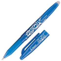 Pilot FriXion Ball Erasable Gel Rollerball Pen 0.7mm Tip 0.35mm Line Light Blue (Pack 12) - 224101210