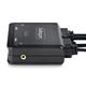 StarTech.com 2-Port Hybrid USB-C DisplayPort Cable KVM Switch with 1.8m