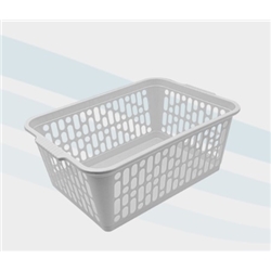 Plastic Baskets Medium  30X20X11Cm -White/Cl DB2-WHITE