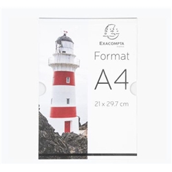 Exacompta Wall Sign Holder A4 Portrait Office Clear Acrylic 84858HD