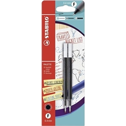 STABILO PALETTE Gel Rollerball Refill 0.4mm Line Black (Blister 2) B-55618-5