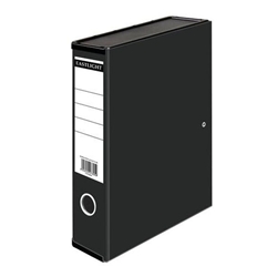 ValueX Box File Paper on Board Foolscap 70mm Capacity 75mm Spine Width Clip Closure Black (Pack 10) - 31815DENTx10