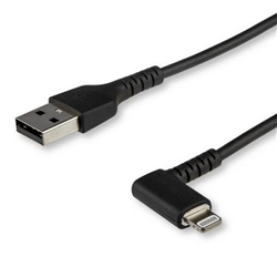 StarTech.com 1m Black Angled Lightning To USB Cable