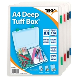 Tiger Tuff Box Polypropylene A4 Deep Clear - 300806