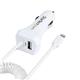 StarTech.com 2 Port USB Lightning Car Charger with 1m Coiled Cable