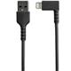StarTech.com 1m Black Angled Lightning To USB Cable