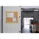 Bi-Office Ultrabrite Cork Noticeboard Display Case Lockable Yellow Aluminium Frame 9 x A4 - VT6301611511