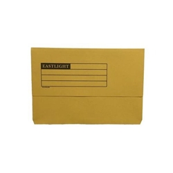ValueX Document Wallet Manilla Foolscap Half Flap 250gsm Yellow (Pack 50) - 45919DENT