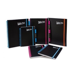 Pukka Pad Neon A4 Wirebound Polypropylene Cover Notebook Ruled 200 Pages Assorted Colours (Pack 3) - 7662-PPN