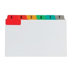 Concord Guide Cards A-Z 127x76mm White with Multicoloured Tabs - 15198