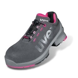 Uvex 1 Ladies Safety S2 Non Metallic Trainers 1Pr Grey & Pink 6 UV8562806