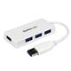 StarTech.com 4 Port SuperSpeed Mini USB 3.0 Hub White