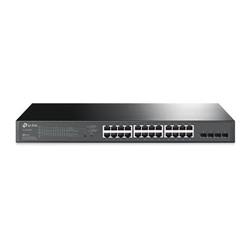 TP Link JetStream 28 Port Gigabit Smart Switch with 24 PoE Plus Ports