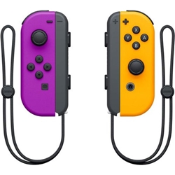 Nintendo Joy-Con Pair Neon Purple and Neon Orange Gaming Controllers