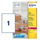 Avery Laser Parcel Label 199.6x289mm 1 Per A4 Sheet White (Pack 40 Labels) L7167-40