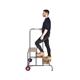 Climb-It Wide Work Steps with Chequer Plate 3 Tread 200mm Platform Silver SWW13C