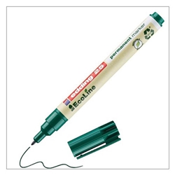 edding 25 EcoLine Permanent Marker Bullet Tip 1mm Line Green (Pack 10) - 4-25004
