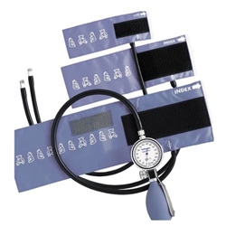 babyphon Palm Style Sphygmomanometer Set 1, metal, 3 velcro cuffs, 1 tube