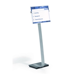 Durable Aluminium Info Sign Stand with Cast Iron Base & Acrylic A3 Panel - 481323