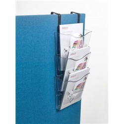 Deflecto Crystal Portrait A4 Wall Mounted Document Holder With Hanging Bracket (Pack 3) - CP081YTCRY
