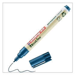 edding 25 EcoLine Permanent Marker Bullet Tip 1mm Line Blue (Pack 10) - 4-25003