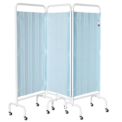 Sunflower 3 section screen - Pastel Blue Curtain - disposable curtains