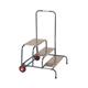 Climb-It Wide Work Steps with Chequer Plate 3 Tread 200mm Platform Silver SWW13C
