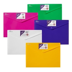 Snopake Polyfile ID Wallet File Polypropylene A4 Bright Assorted Colours (Pack 5) - 12565