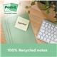 Post-it Recycled Z-Notes 76 mm x 76 mm Canary Yellow (Pack 16) 7100172251