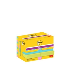 Post-It Super Sticky Notes 47.6x47.6mm 90 Sheets Cosmic Colours (Pack 12) 7100290180