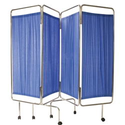 Medical screen - Four fold including curtains 180cm x 240cm