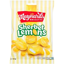 Maynards Bassetts Sherbet Lemons Sweets Bag 12 X 192g