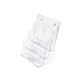 Deflecto 3 Tier 6 Pocket 1/3 A4 Portrait Slanted Free Standing or Wall Mounted Literature Display Holder Crystal Clear - 77401